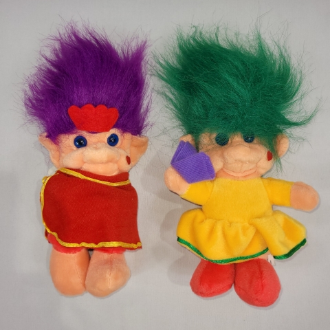 Pebble Trolls 1996 Vintage 19" Plush Set by Imperial C9